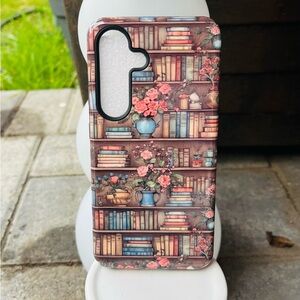 Vintage Bookshelf Floral Phone Case